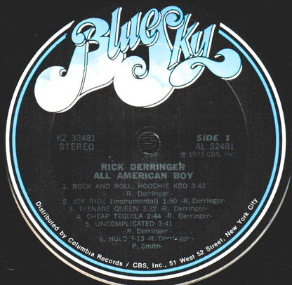 Rick Derringer : All American Boy (LP, Album, Pit)