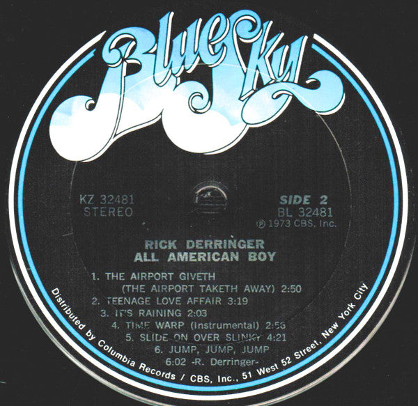 Rick Derringer : All American Boy (LP, Album, Pit)