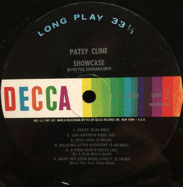 Patsy Cline : Patsy Cline Showcase (LP, Album, Mono, RE)