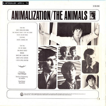The Animals : Animalization (LP, Album, MGM)