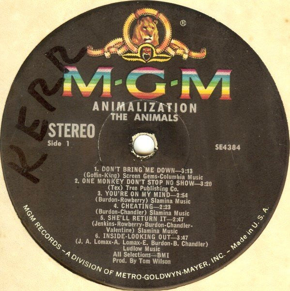 The Animals : Animalization (LP, Album, MGM)