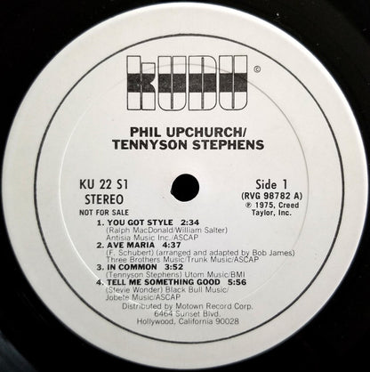 Phil Upchurch / Tennyson Stephens : Upchurch / Tennyson (LP, Album, Promo)