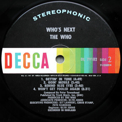 The Who : Who's Next (LP, Album, Glo)