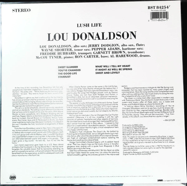 Lou Donaldson : Lush Life (LP, Album, RE, DMM)