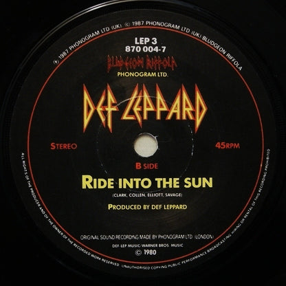 Def Leppard : Hysteria (7", Single, Pap)