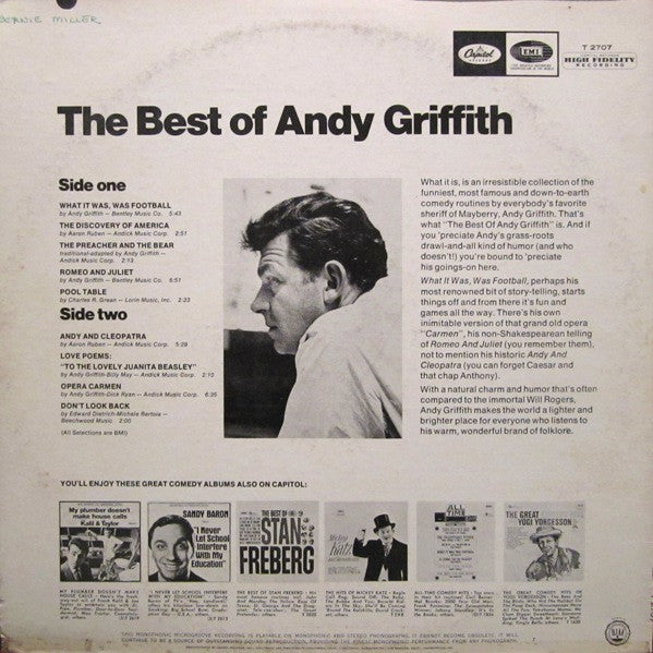 Andy Griffith : The Best Of Andy Griffith:  A Program Of His Greatest Comedy Hits (LP, Comp)