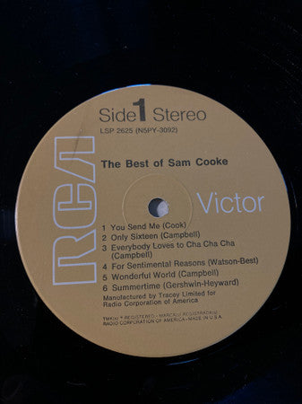 Sam Cooke : The Best Of Sam Cooke (LP, Comp, RE, Ind)