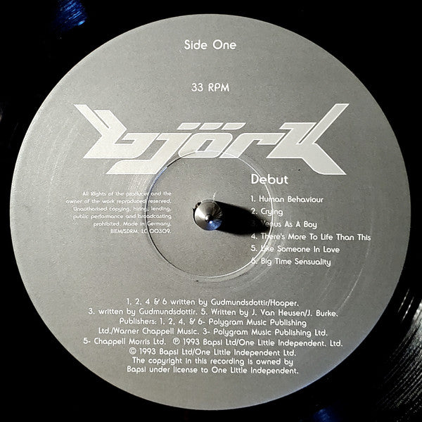 Björk : Debut (LP, Album, RE)