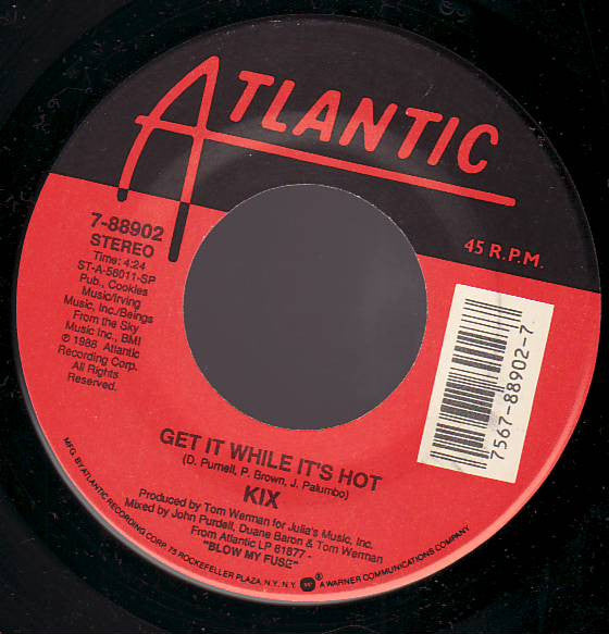 Kix (3) : Get It While It's Hot  (7", Single, SP )