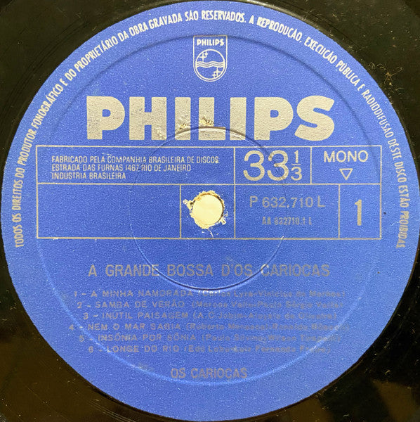 Os Cariocas : A Grande Bossa Dos Cariocas (LP, Album, Mono)