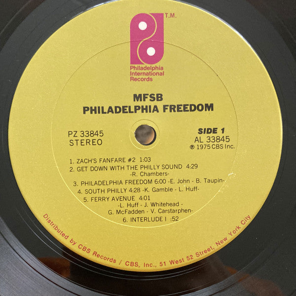 MFSB : Philadelphia Freedom (LP, Album, Gat)