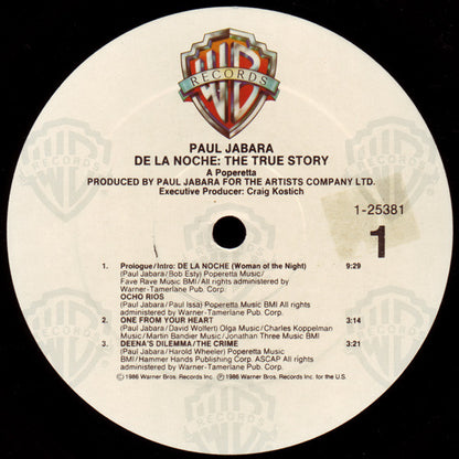Paul Jabara : De La Noche: The True Story (A Poperetta) (LP, Album)