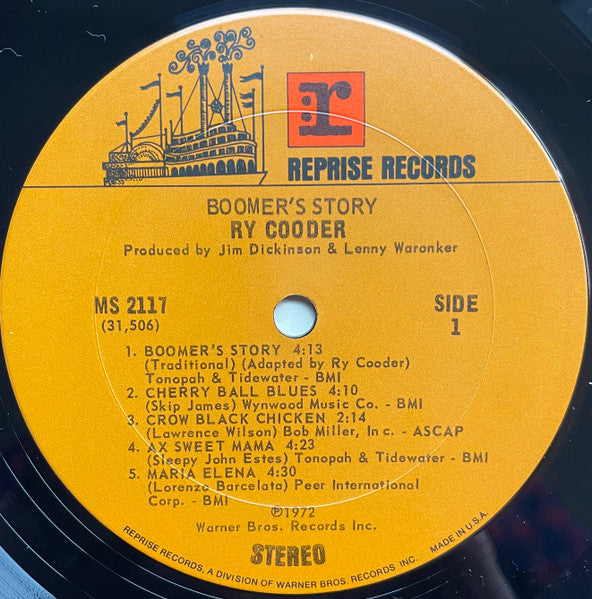 Ry Cooder : Boomer's Story (LP, Album, Pit)