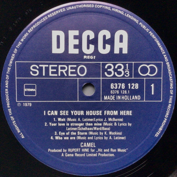 Camel : I Can See Your House From Here (LP, Album)