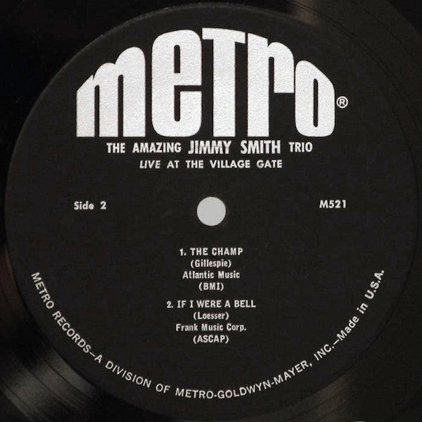 The Amazing Jimmy Smith Trio* : Live At The Village Gate (LP, Album, Mono)