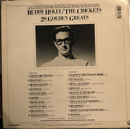 Buddy Holly / The Crickets (2) : 20 Golden Greats (LP, Comp, Glo)