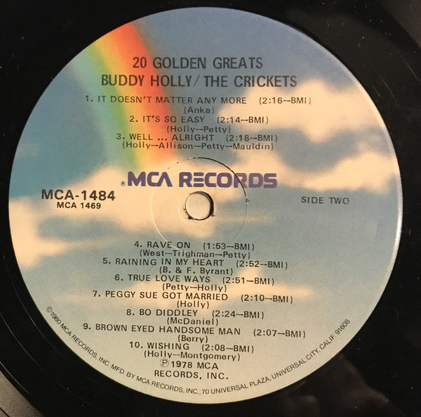Buddy Holly / The Crickets (2) : 20 Golden Greats (LP, Comp, Glo)
