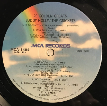 Buddy Holly / The Crickets (2) : 20 Golden Greats (LP, Comp, Glo)