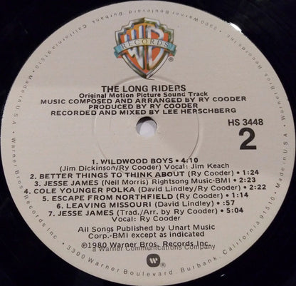 Ry Cooder : The Long Riders (Original Sound Track) (LP, Album, Win)