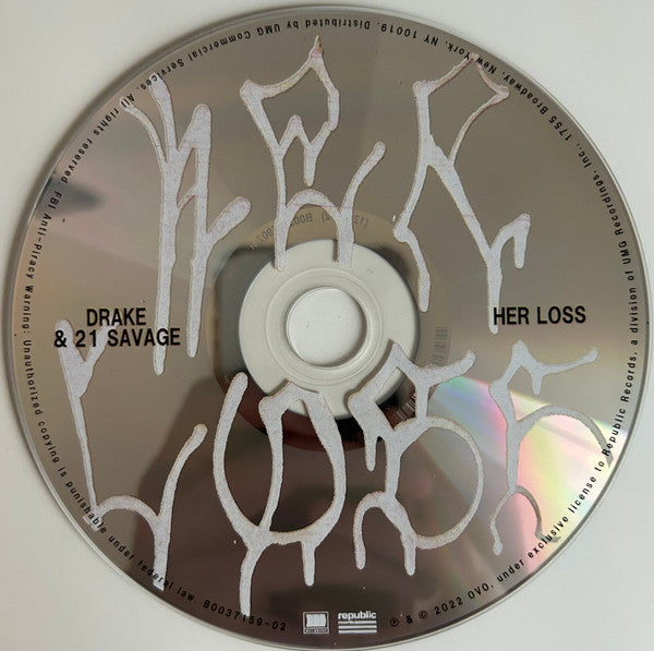 Drake & 21 Savage : Her Loss (CD, Album)