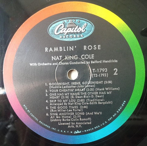 Nat King Cole : Ramblin' Rose (LP, Album, Mono)