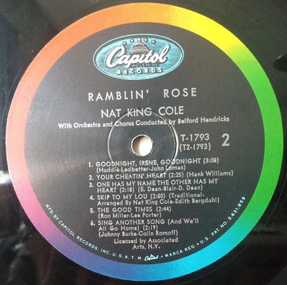 Nat King Cole : Ramblin' Rose (LP, Album, Mono)