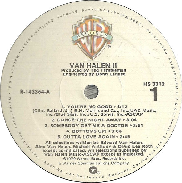 Van Halen : Van Halen II (LP, Album, Club, RCA)