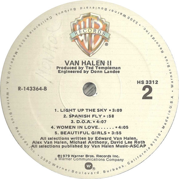 Van Halen : Van Halen II (LP, Album, Club, RCA)