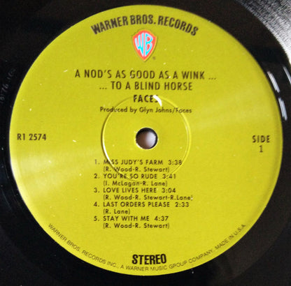 Faces (3) : A Nod Is As Good As A Wink...To A Blind Horse (LP, Album, RE, 180)