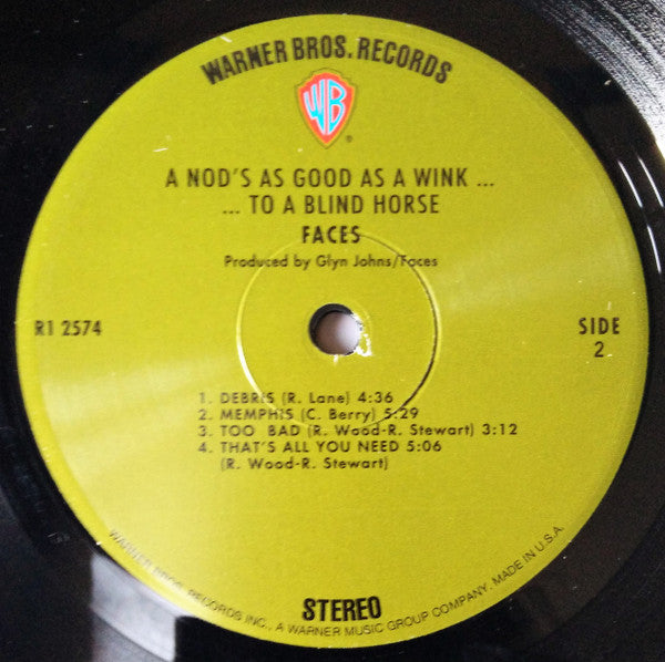 Faces (3) : A Nod Is As Good As A Wink...To A Blind Horse (LP, Album, RE, 180)