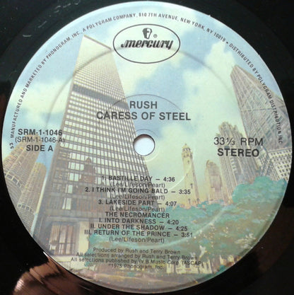 Rush : Caress Of Steel (LP, Album, RE, Gat)