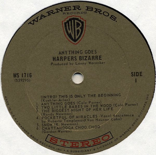 Harpers Bizarre : Anything Goes (LP, Album)