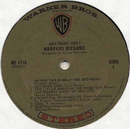 Harpers Bizarre : Anything Goes (LP, Album)