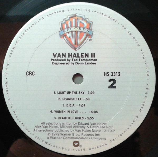 Van Halen : Van Halen II (LP, Album, Club, CRC)