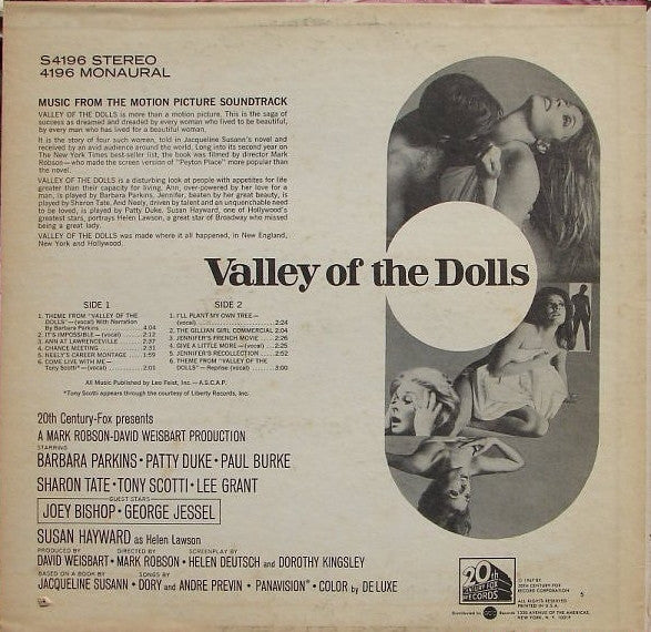 Dory Previn And Andre Previn* Conducted By Johnny Williams* : Valley Of The Dolls (Music From The Motion Picture Soundtrack) (LP, Album)