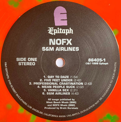 NOFX : S & M Airlines (LP, Album, Ltd, RE, RP, Ora)