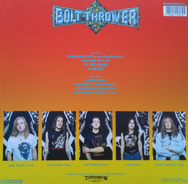 Bolt Thrower : Spearhead / Cenotaph (LP, Comp, RM, RP)