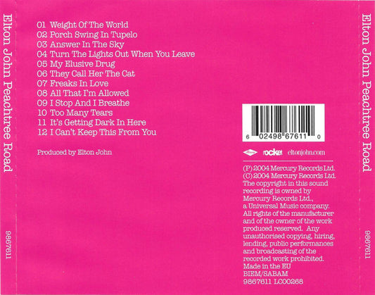 Elton John : Peachtree Road (CD, Album)