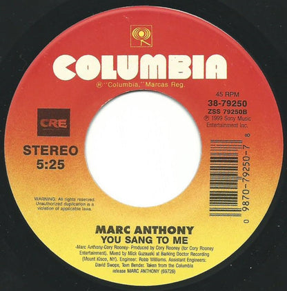 Marc Anthony : I Need To Know (7", Single)