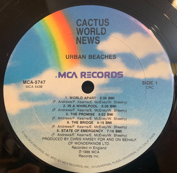 Cactus World News : Urban Beaches (LP, Album, Club, CRC)