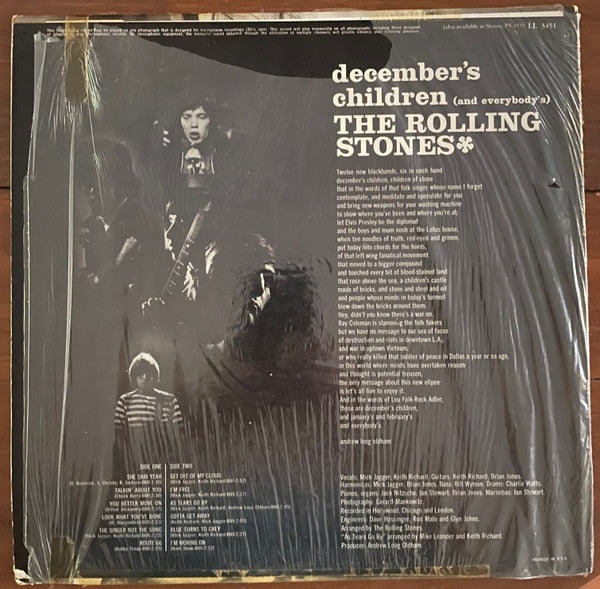 The Rolling Stones : December's Children (And Everybody's) (LP, Mono, Glo)