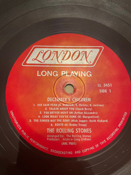 The Rolling Stones : December's Children (And Everybody's) (LP, Mono, Glo)
