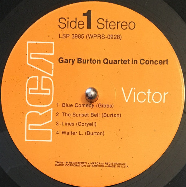 Gary Burton Quartet : Gary Burton Quartet In Concert (LP, Album, RE)