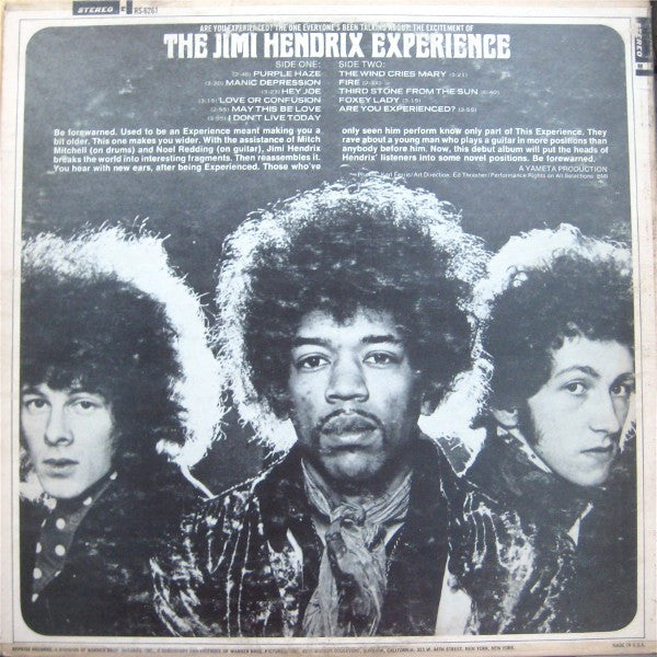 The Jimi Hendrix Experience : Are You Experienced (LP, Album, RE, RP, Pit)