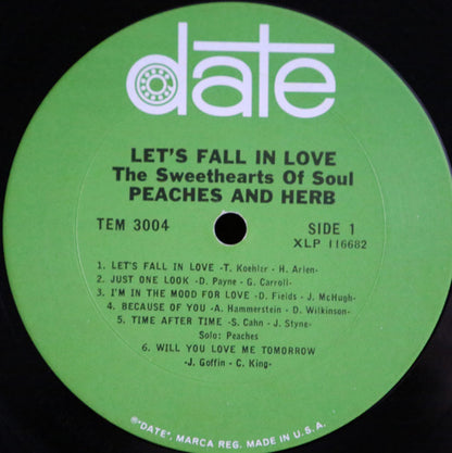 Peaches & Herb : Let's Fall In Love (LP, Mono)