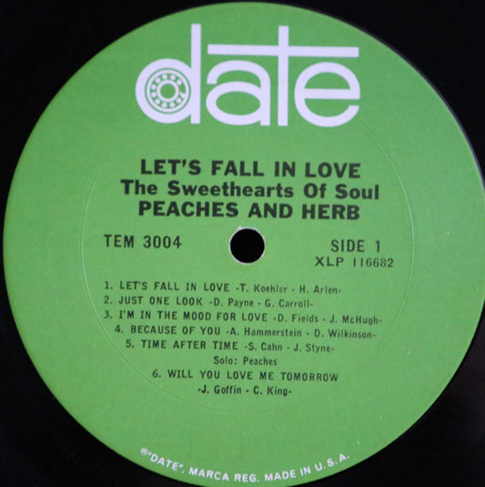 Peaches & Herb : Let's Fall In Love (LP, Mono)
