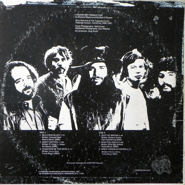 Canned Heat : Live At Topanga Corral (LP, Album)