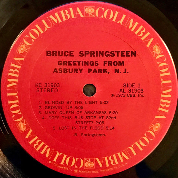 Bruce Springsteen : Greetings From Asbury Park, N.J. (LP, Album, Pit)