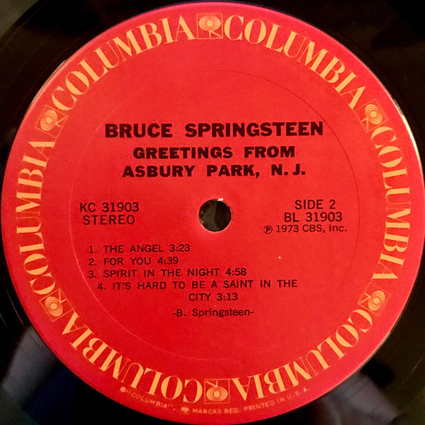 Bruce Springsteen : Greetings From Asbury Park, N.J. (LP, Album, Pit)