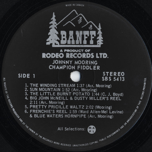 Johnny Mooring : Champion Fiddler (LP, Album)